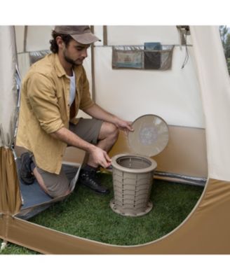 Wet Dry Separation Pop Up Privacy Shower Tent Portable Toilet Outdoor Shower Changing Shed Mobile Toilet