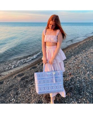 Patterned Quilted Tote Bag