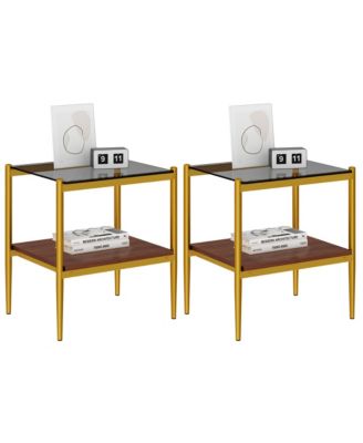 Modern 3-Piece Glass Coffee and End Table Set