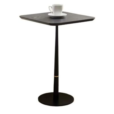 Streamdale Square Side Table – 1 Pc, MDF & Metal, Minimalist Design, Waterproof Surface, Compact Accent Table for Living Room or Lounge