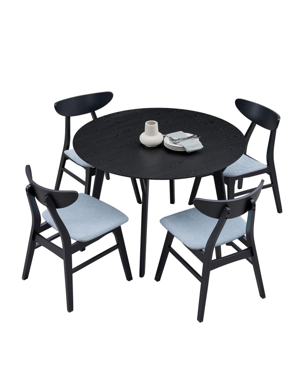 Streamdale Furniture 42" Compact Dining Table Round Wood Table for 4