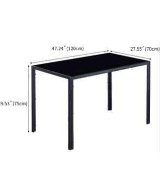 Streamdale Modern Glass Tabletop Dining Table for 4 - Durable & Elegant