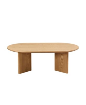 Oval Modern Coffee Table with Pedestal