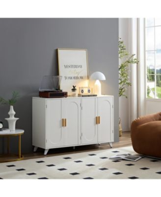 Streamdale Modern 4-Door Buffet Cabinet with Removable Shelves