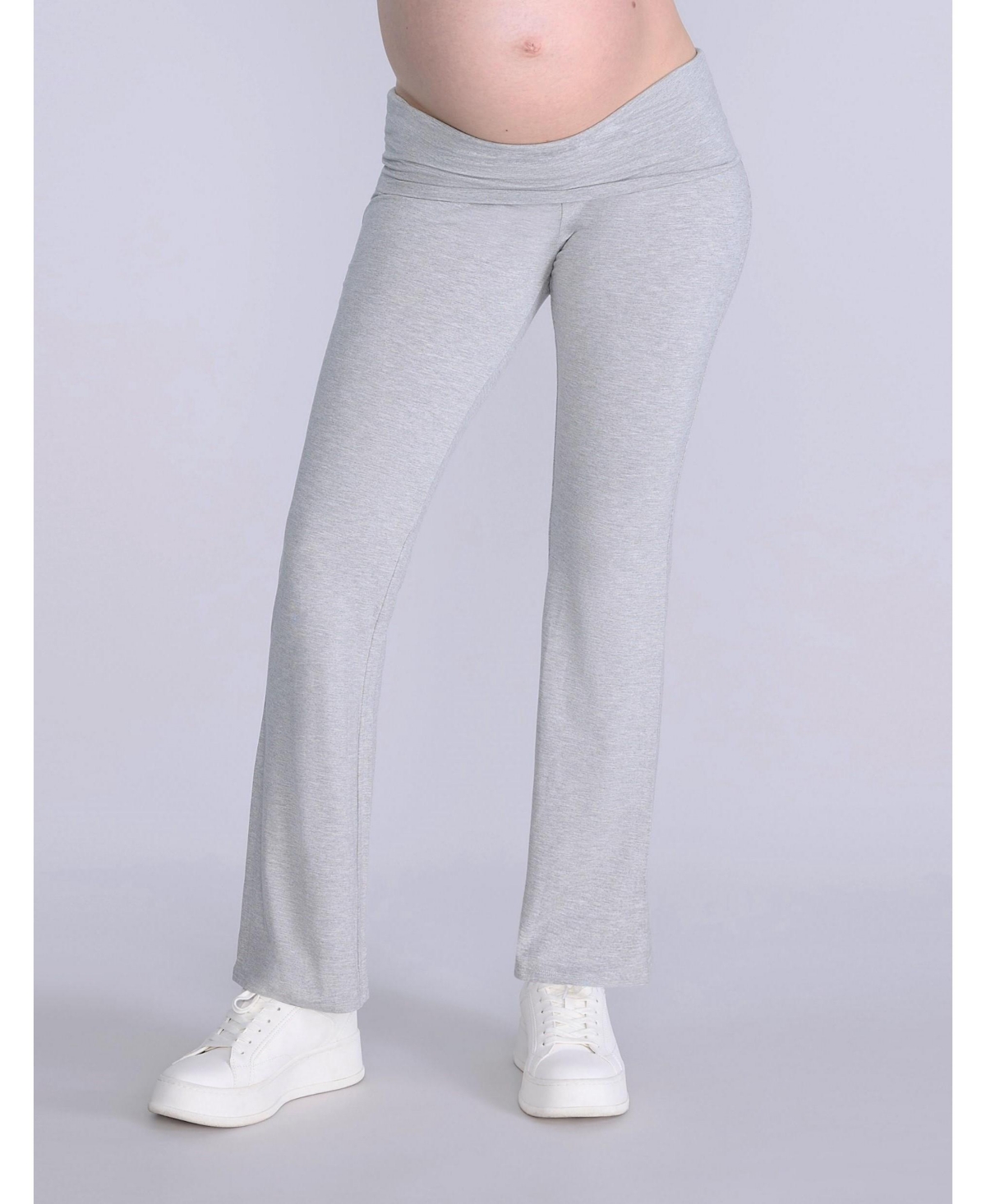 Maternity Roll Over Waistband Flare Legging - Motherhood - Deep depths