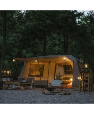 Village Camping Tent,4/6/8 Person Tents for Camping, 60S Easy Setup Instant Tent for Family Camping, Car Camping