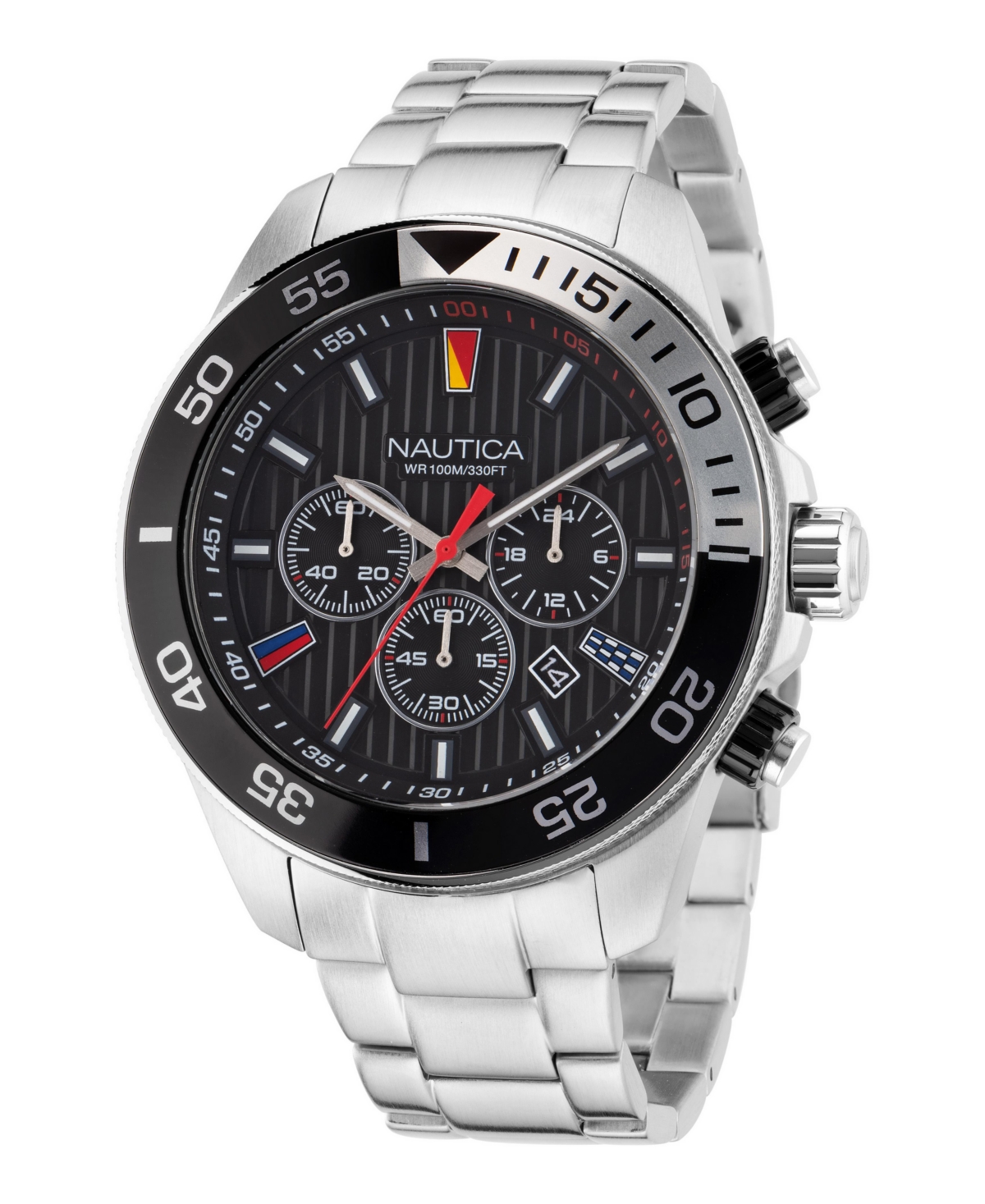 Men's Analog Silver-Tone Stainless Steel Watch Set, 48mm - Silver-Tone
