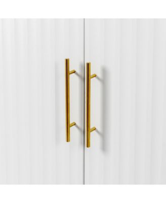 Streamdale 3-Door Sideboard with Gold Handles (White), 55.12" W