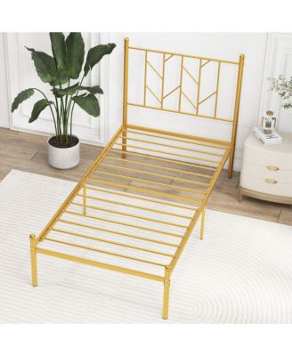 Twin Size Platform Bed Frame Heavy-duty Metal Bed Frame w/Sturdy Metal Slat Support