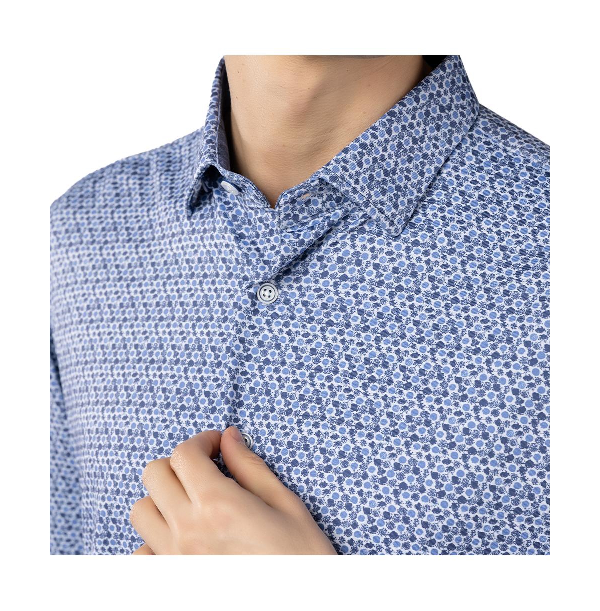 Luchiano Visconti Men's White Blue and Sky shirt