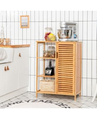 Bamboo Bathroom Storage Cabinet with Single Door
