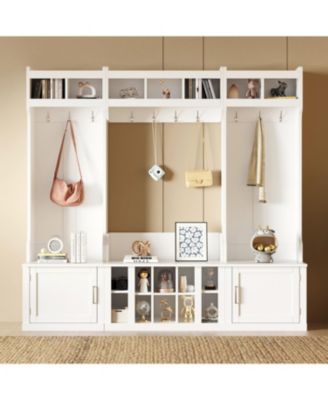 Streamdale On-Trend Hall Tree with Bench, Coat Rack & Shoe Storage