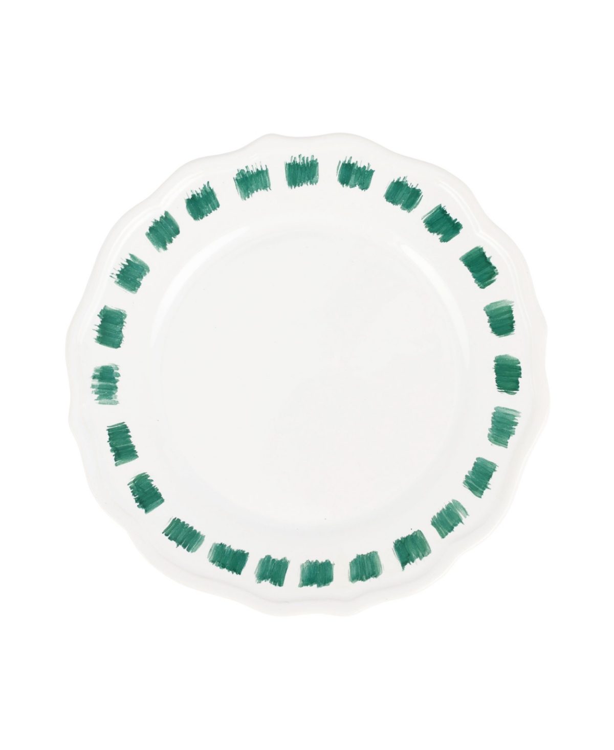 Lisbon Stitch Salad Plate - Green