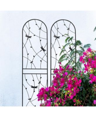 Streamdale 4 Pack Metal Garden Trellis, 86.7", Black