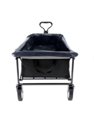 360lbs Collapsible Wagon Cart w/ Straps & Liners