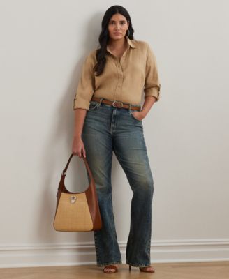 Plus Size Roll-Tab Shirt