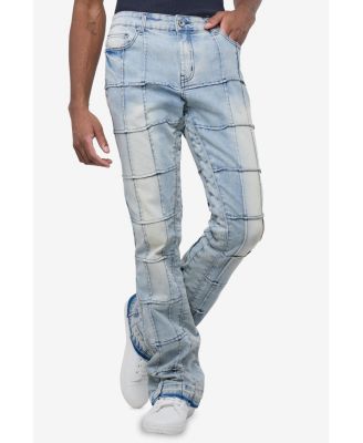 Men's Box Panel Fashion Stacked Jeans