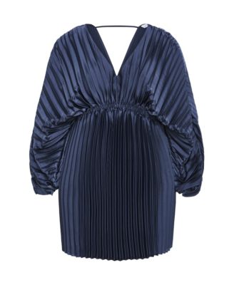 Plus Size Chloe Accordion Sleeve Pleat Dress
