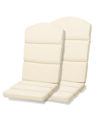 Patio Chair Cushions for Adirondack Chairs, High-Back Design, 52"x20"x2.5" Olefin Fabric Slipcovers with Ties, for Outdoor Furniture, Set of 2