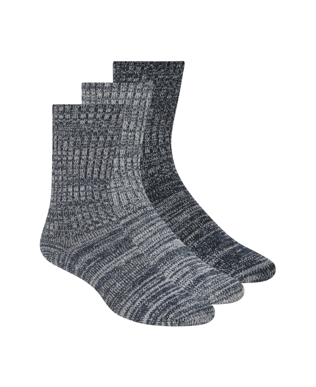 Men's 3-Pack Ribbed Crew Dress Socks - Dark brown