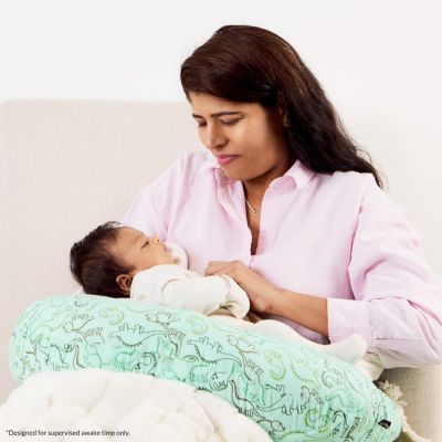 Beeboo Nursing Pillow and Positioner, Removable and Washable Pillow Cover, Breathable Fabric