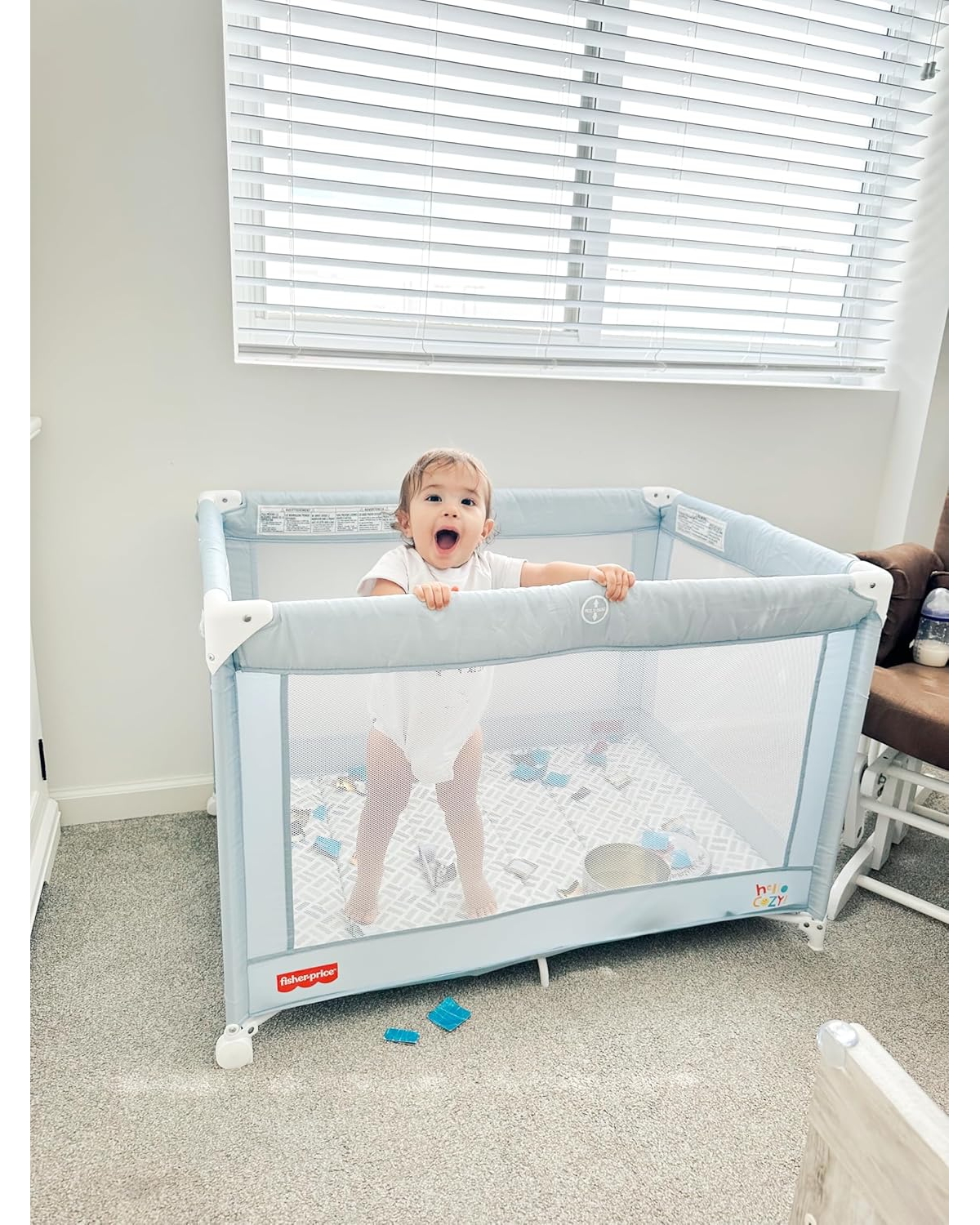 Dream On Me Fp Play All Day Playard in Moon mist