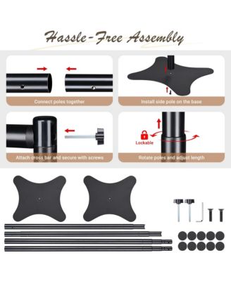 10x10 Ft Backdrop Stand & Roll Up Banner Stand Kit Tradeshow Exhibition Events