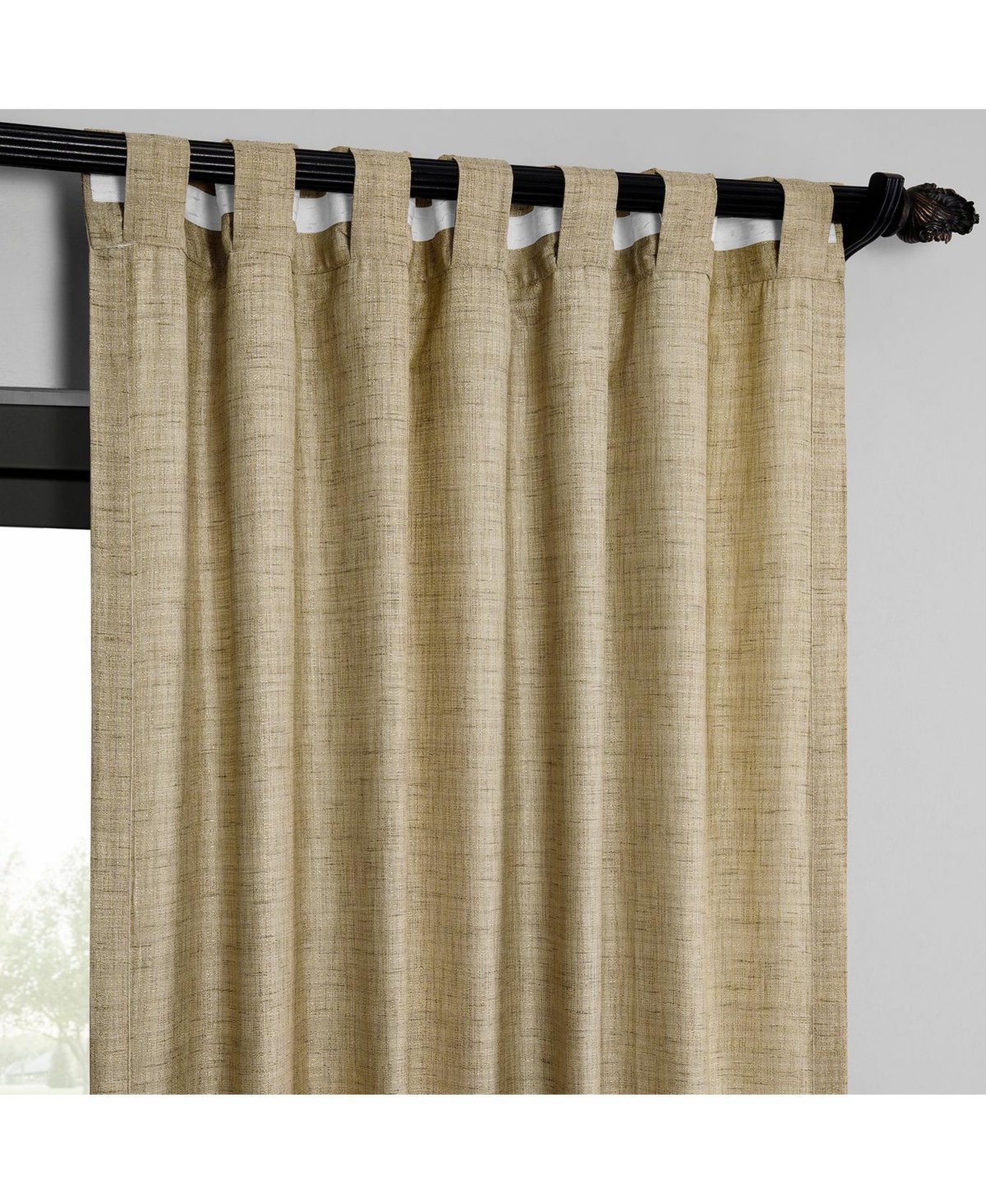 Half Price Drapes Ivory Raw Weave Linen Curtains (2 Panels) Rod Pocket Window Curtains And Drapes, 50w X 84l