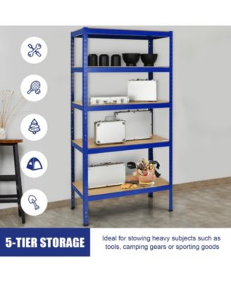 71 inch Heavy Duty Steel Adjustable 5 Level Storage Shelves