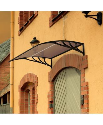 40 x 40 Inch Outdoor Polycarbonate Front Door Window Awning Canopy