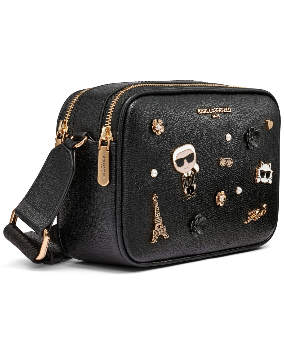 Karl Lagerfeld Maybelle Double Zip Top Crossbody Bag