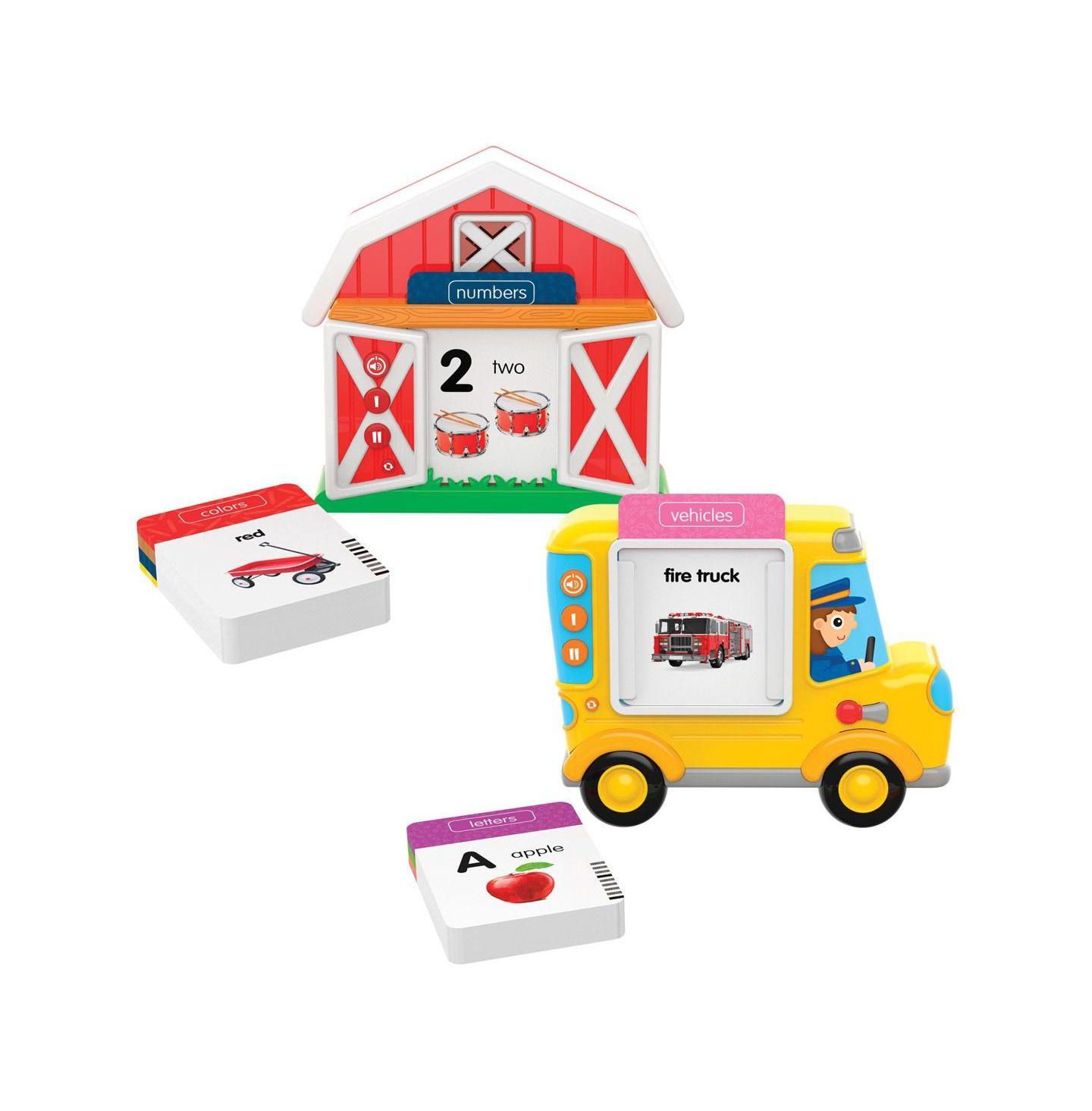 Детские игрушки University Games Talk & Teach Bus & Barnyard Interactive 2-Piece Learning Set, от 2 лет, цвет: Разноцветный — фото 1