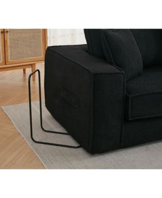 Streamdale  Furniture Set of 1 Lamb Velvet Folding Sleeper Sofa Bed