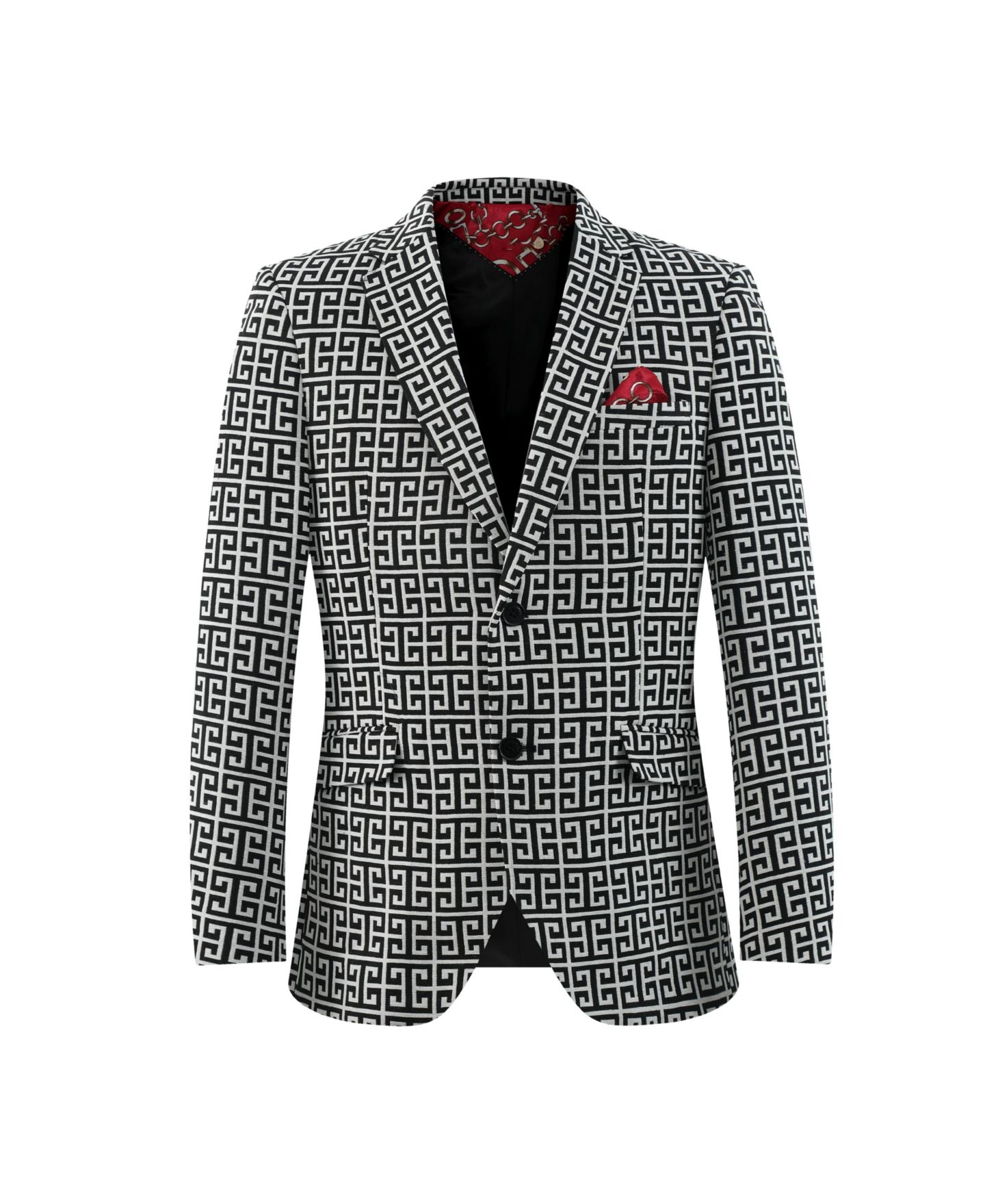 Пиджак Elie Balleh Black Slim Fit Logo Blazer для мальчиков, цвет: Чёрный — фото 1