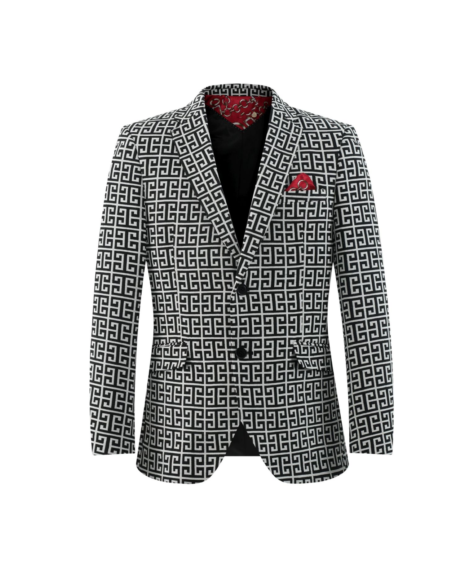 Boys Black Slim Fit Logo Blazer