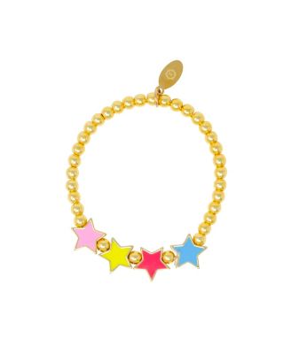 Girls Rainbow Stars Stretchy Bead Bracelets