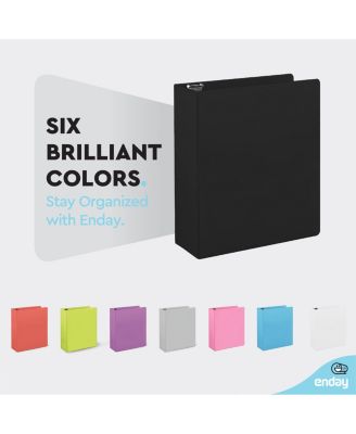 3-Ring Binder with Clear View Cover and 2 Inside Pockets – Heavy Duty Durable Binder for School Supplies, Office Organization, or Home Use – Colored Binder for Documents, Notes, Reports, and More