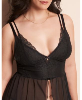 Plus Size Stevie Babydoll & G-String Set Lingerie