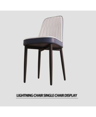 Streamdale 6-Piece MDF & Metal Dining Set – Expandable Table, Cushioned Chairs, Anti-Slip Legs, Space-Saving Design