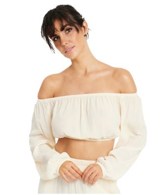 Women's Cropped Off The Shoulder Top