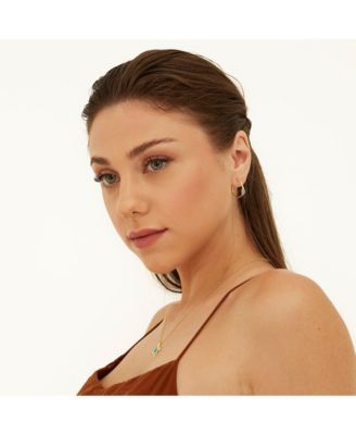 Drop Turquoise Solitaire Earrings Sterling Silver - Turquoise