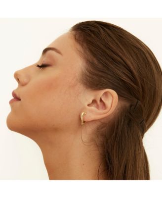 Sterling Silver Heart Hoop Earrings