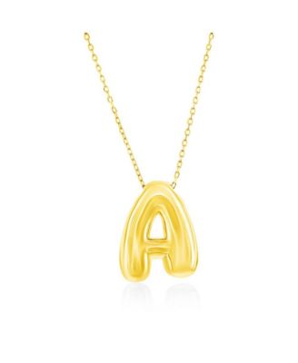 Sterling , Plated Bubble Initial Necklace