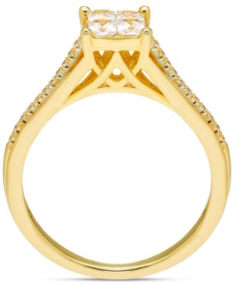 Diamond Ring (3/8 ct. t.w.) in 10k Yellow Gold