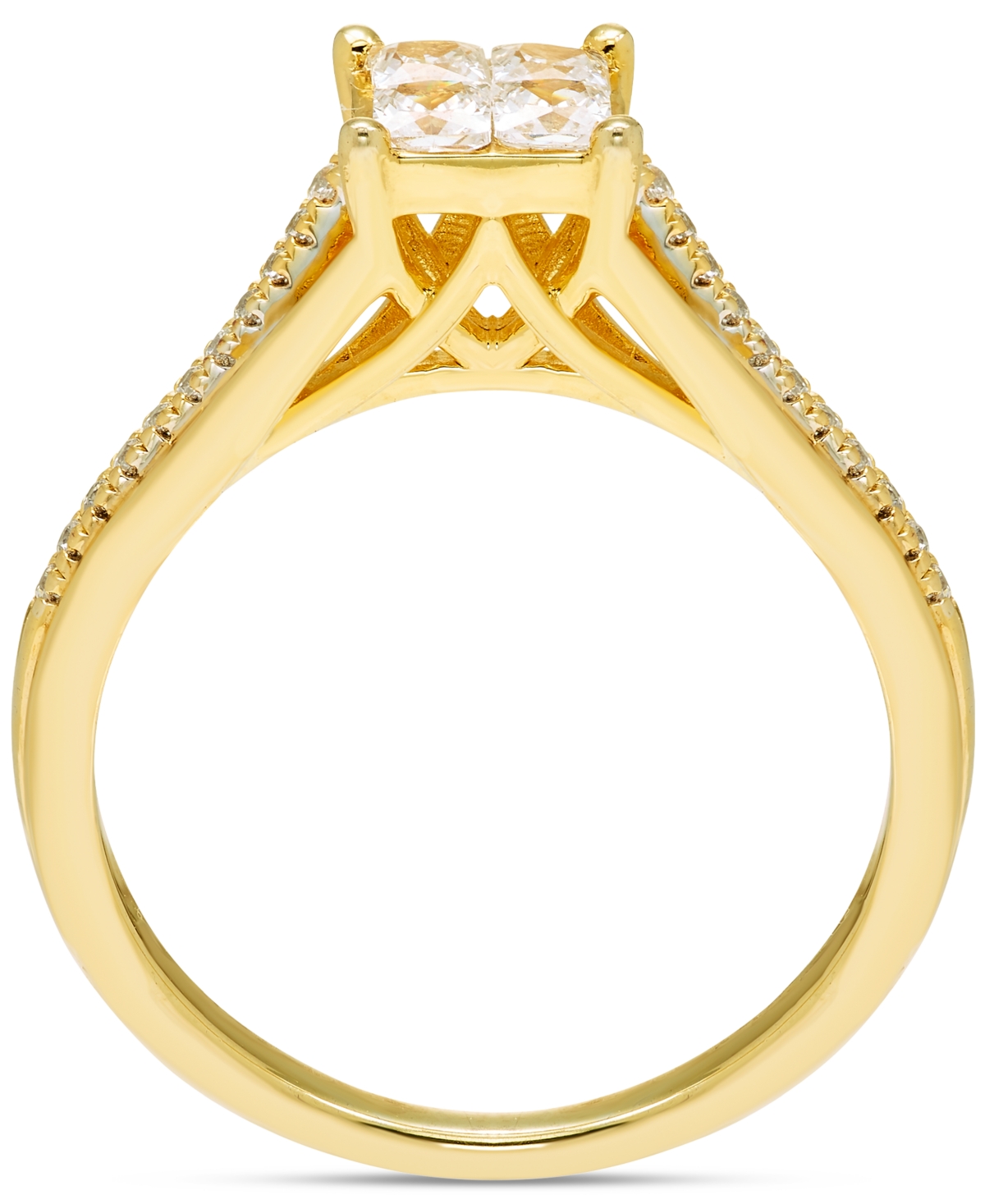 Macy's Diamond Ring (3/8 Ct. T.w.) In 10k Yellow Gold In Gold