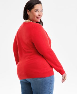 Plus Size 100% Cashmere Crewneck Sweater, Macy's Exclusive