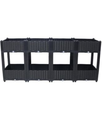 Elevated Planter Box with Drainage 63"x15.7"x27.7"