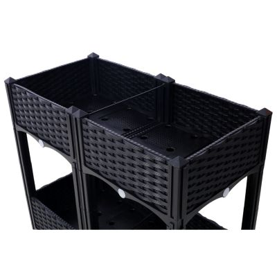 Streamdale Elevated Planter Bed with Drainage, 31.5"x15.7"x27.7