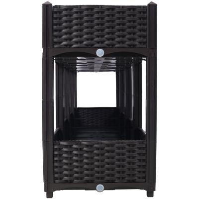 Raised Garden Box 63"x15.7"x27.7" Elevated Outdoor Planter