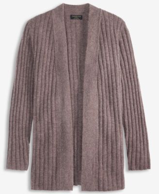Petite Rib-Knit Open-Front Cashmere Duster, Exclusively at Macy's 